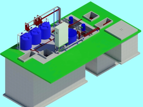 Mô hình hệ thống xử lý nước thải sản xuất điển hình (có thể áp dụng cho nước thải sơn tĩnh điện, hóa chất,...)