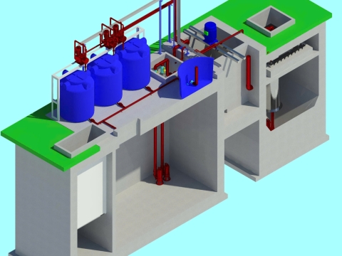 Mô hình hệ thống xử lý nước thải sản xuất điển hình (có thể áp dụng cho nước thải sơn tĩnh điện, hóa chất,...)
